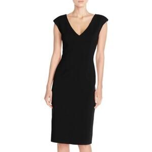 ELIZA J Crepe Sheath Dress In Black